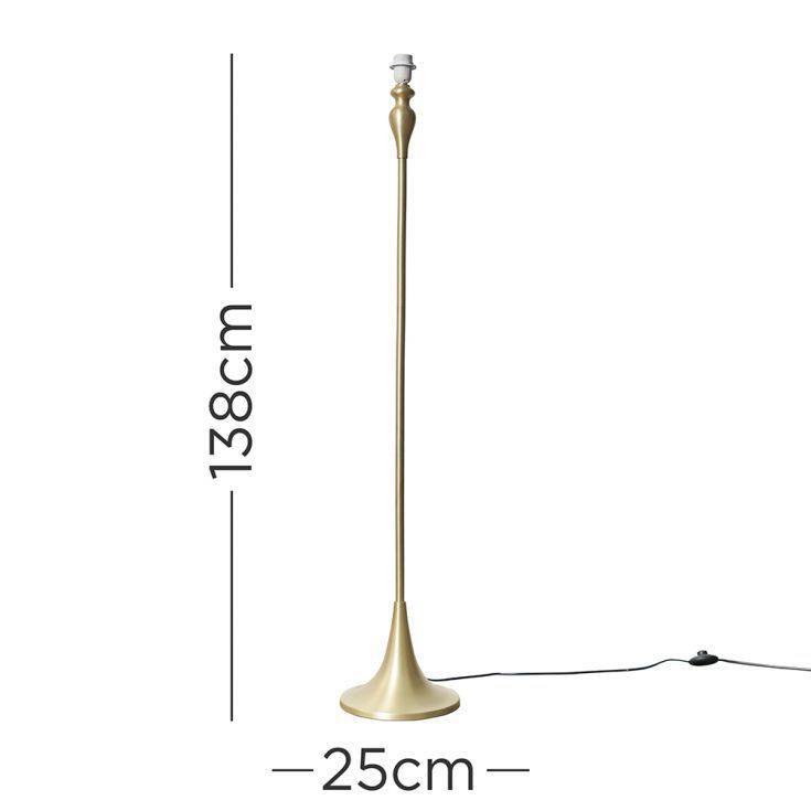 Faulkner Matt Gold Spindle Floor Lamp - Comet Lighting