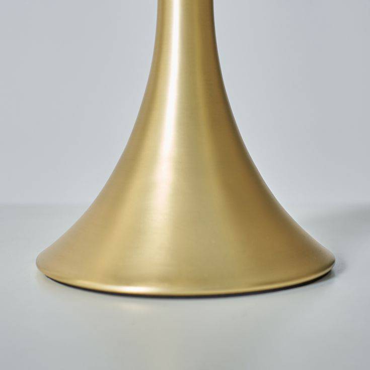 Faulkner Matt Gold Spindle Table Lamp - Comet Lighting