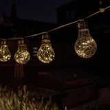 Festoon Lights Warm White Battery Operated IP44 Clear Bulb Shaped Lights - Comet Lighting