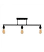 Fillatt Steampunk 3 Way Bar Satin Black Ceiling Light - Comet Lighting