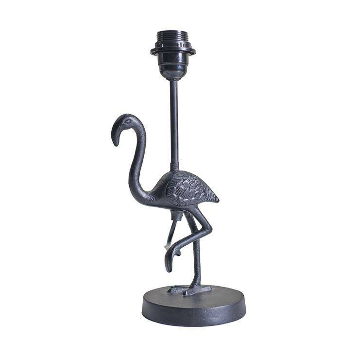 Fiora Flamingo Matt Black Table Lamp - Comet Lighting