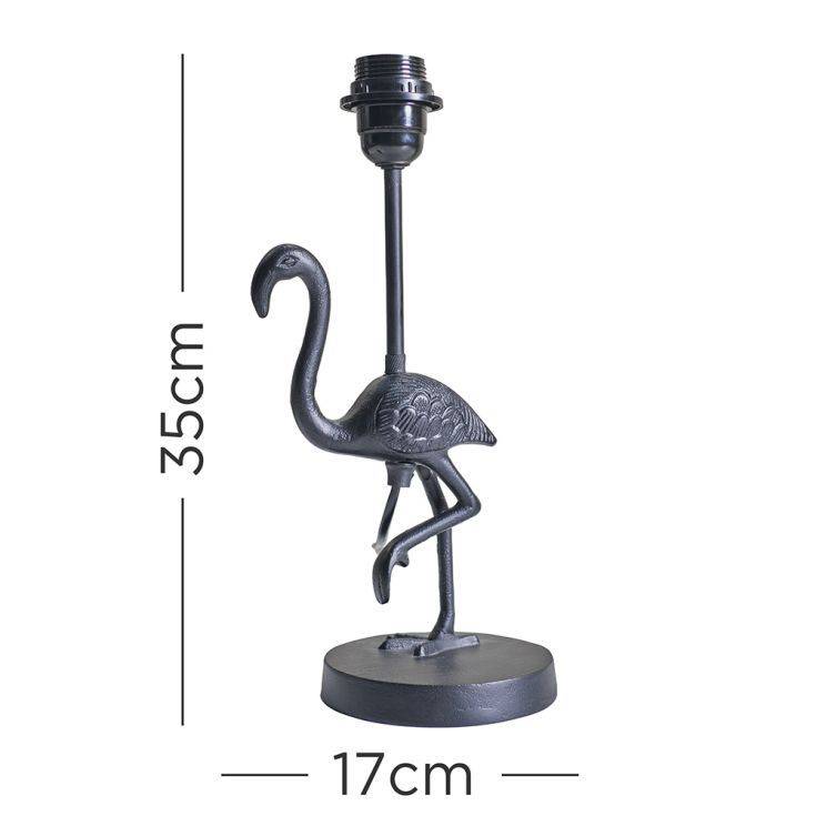 Fiora Flamingo Matt Black Table Lamp - Comet Lighting