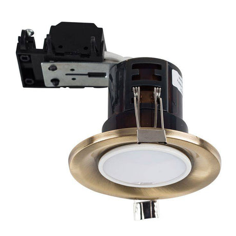 Fire Rated GU10 Downlight Brassed - Comet Lighting