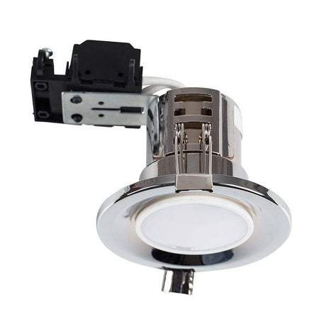 Fire Rated GU10 Downlight Chrome - Comet Lighting