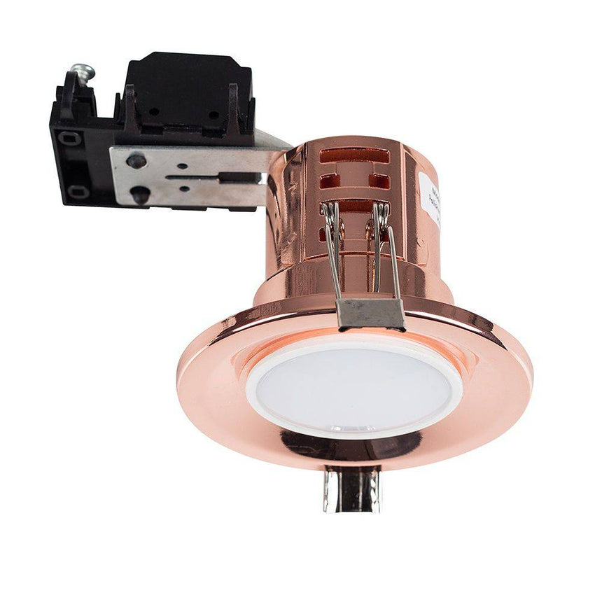 Fire Rated GU10 Downlight Polished Copper - Comet Lighting