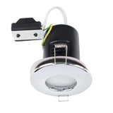 Fire Rated IP65 GU10 Downlight Chrome Domed Bezel - Comet Lighting