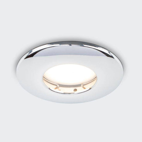 Fire Rated IP65 GU10 Downlight Chrome  Domed Bezel - Comet Lighting