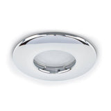 Fire Rated IP65 GU10 Downlight Chrome Domed Bezel - Comet Lighting