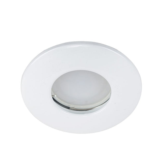 Fire Rated IP65 GU10 Downlight White Domed Bezel - Comet Lighting