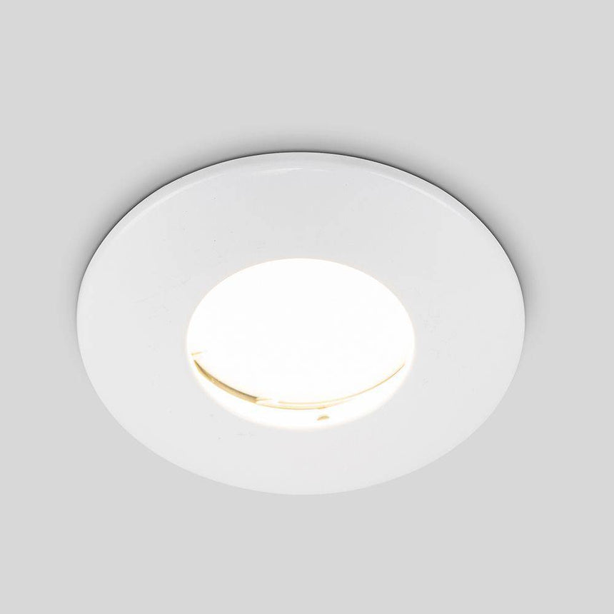 Fire Rated IP65 GU10 Downlight White Domed Bezel - Comet Lighting