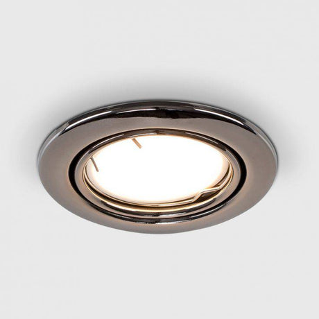 Fire Rated Tiltable GU10 Downlight Black Chrome - Comet Lighting