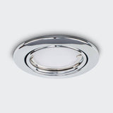 Fire Rated Tiltable GU10 Downlight Chrome - Comet Lighting