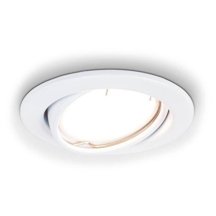 Fire Rated Tiltable GU10 Downlight White - Comet Lighting