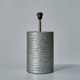 Fleming Zinc Coloured Metal Barrel Table Lamp - Comet Lighting