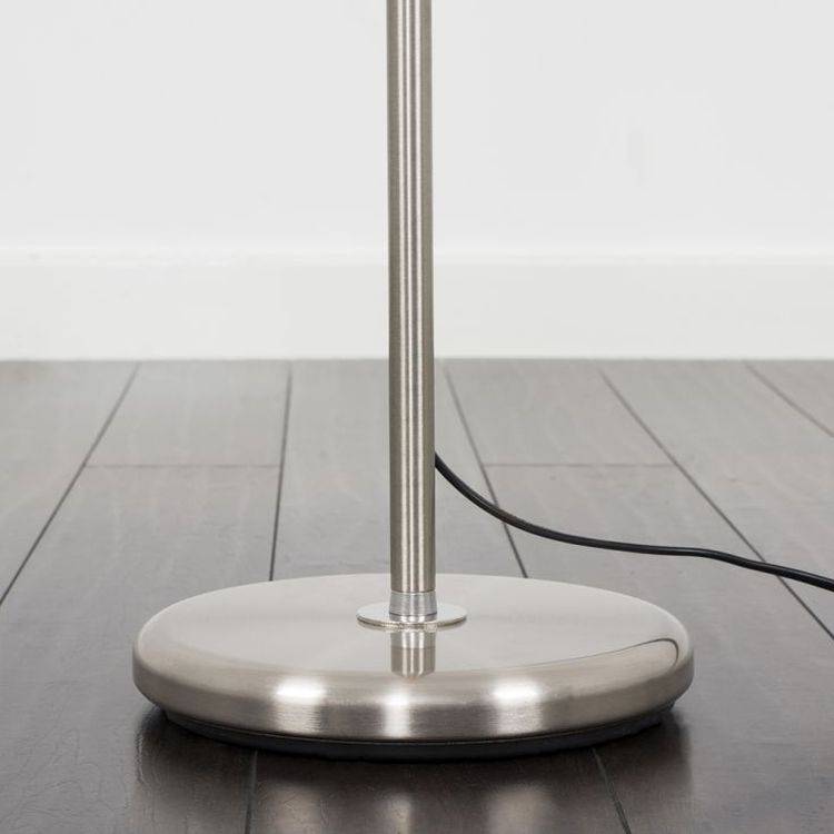 Flexi Neck Floor Lamp In Brushed Chrome - Comet Lighting