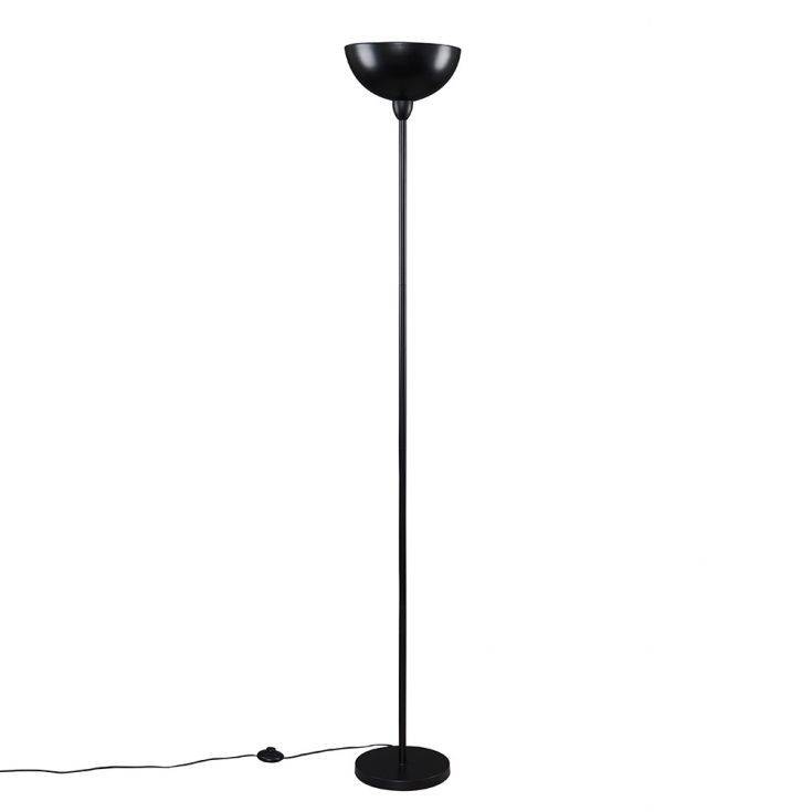 Forseti Matt Black E27 Floor Lamp Uplighter - Comet Lighting