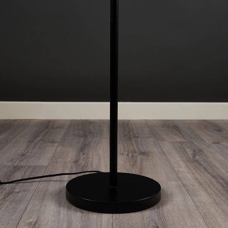 Forseti Matt Black E27 Floor Lamp Uplighter - Comet Lighting