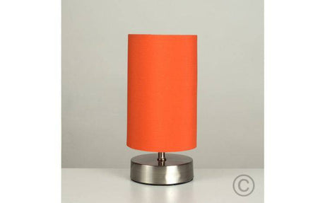 Francis Nickel Touch Table Lamp  Orange - Comet Lighting