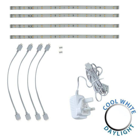 Gabi 4 Way Strip Under Cabinet Light 6500K - Comet Lighting