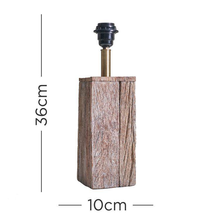 Goden Natural Wood Block Table Lamp - Comet Lighting