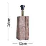 Goden Natural Wood Block Table Lamp - Comet Lighting