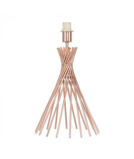 Gosforth Twist Copper Table Lamp (NO SHADE) - Comet Lighting