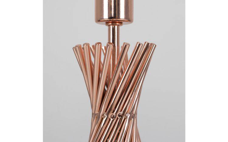 Gosforth Twist Copper Table Lamp (NO SHADE) - Comet Lighting