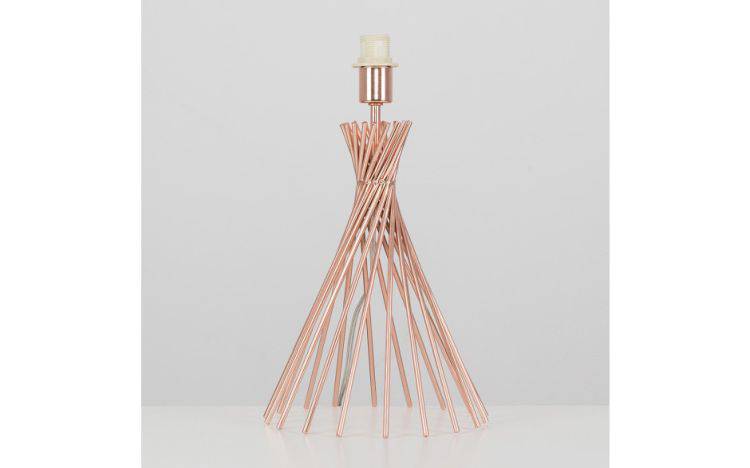 Gosforth Twist Copper Table Lamp (NO SHADE) - Comet Lighting