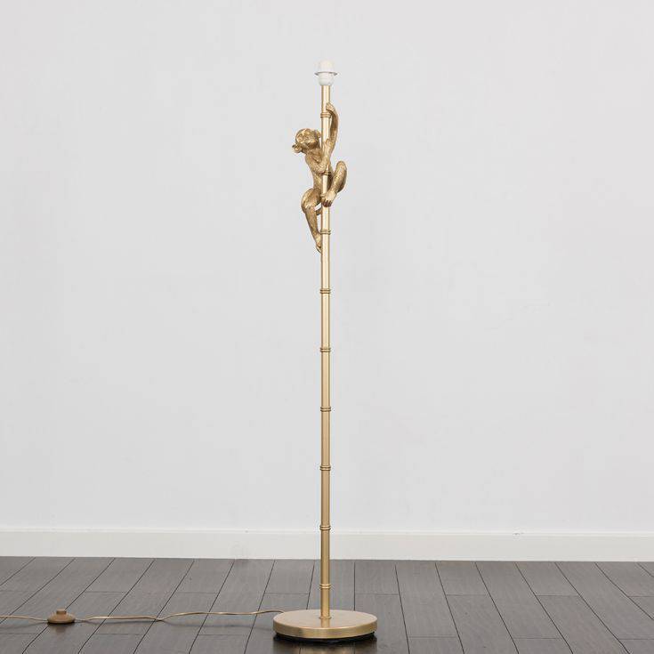 Hanging Monkey Floor Lamp In Gold - Comet Lighting