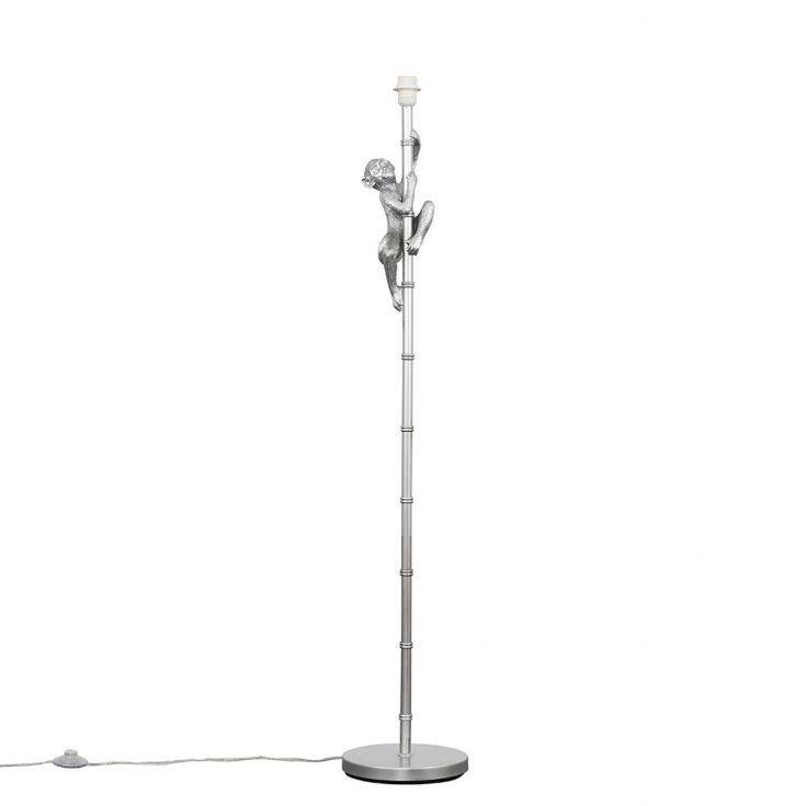 Hanging Monkey Floor Lamp In Silver - Comet Lighting