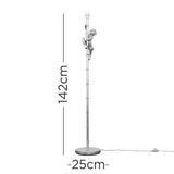 Hanging Monkey Floor Lamp In Silver - Comet Lighting