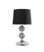 Harmony Mosaic Chrome Table Lamp with Black Shade - Comet Lighting