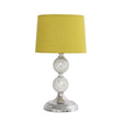 Harmony Mosaic Chrome Table Lamp With Mustard Shade - Comet Lighting