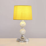 Harmony Mosaic Chrome Table Lamp With Mustard Shade - Comet Lighting