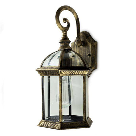 Headingly Golden Outdoor Wall Lantern - Comet Lighting