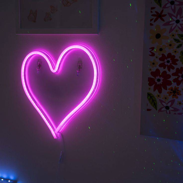 Heart Neon Style Led Wall Light - Comet Lighting