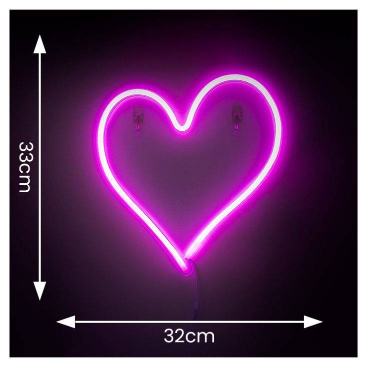 Heart Neon Style Led Wall Light - Comet Lighting