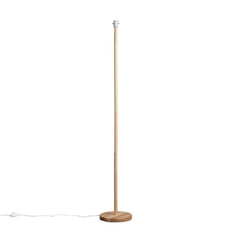 Heather Light Wood Wooden Stem Floor Lamp - Comet Lighting