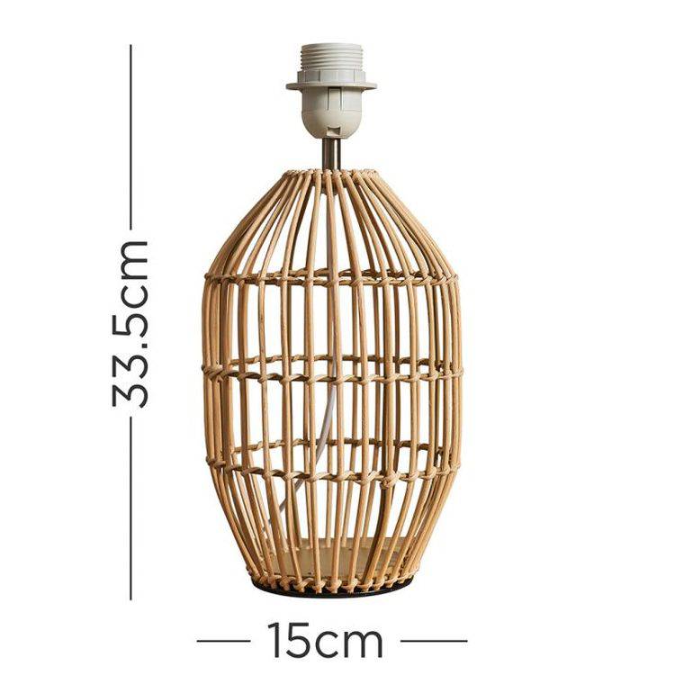 Hollins Small Natural Rattan Table Lamp - Comet Lighting