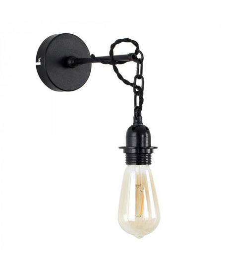 Huber Steampunk Wall Light In Black - Comet Lighting