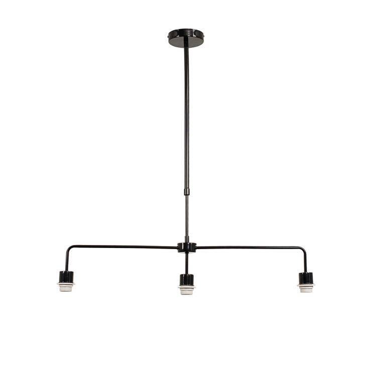 Huckleberry Black 3 Way Rise And Fall Over Table Light - Comet Lighting