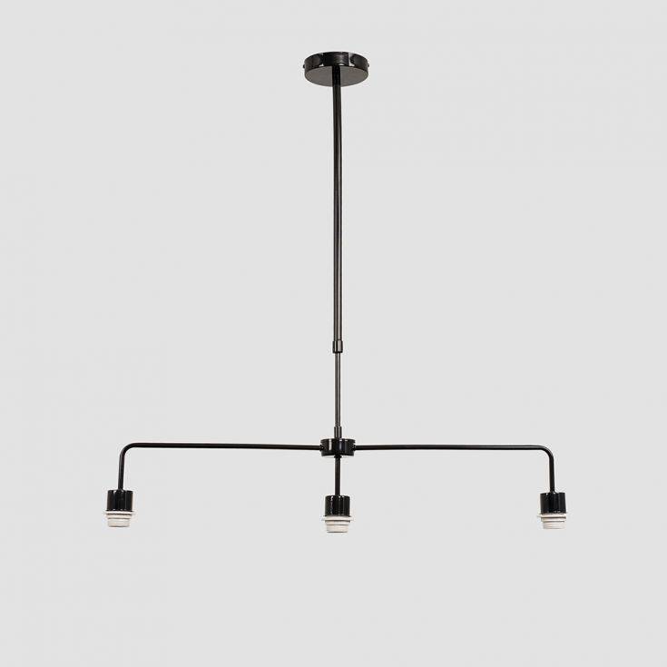 Huckleberry Black 3 Way Rise And Fall Over Table Light - Comet Lighting