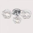 Hudson Chrome 3 Way Flush Ceiling Light - Comet Lighting