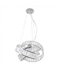 Hudson Chrome 3 Way Intertwined Rings Acrylic Ceiling Light - Comet Lighting