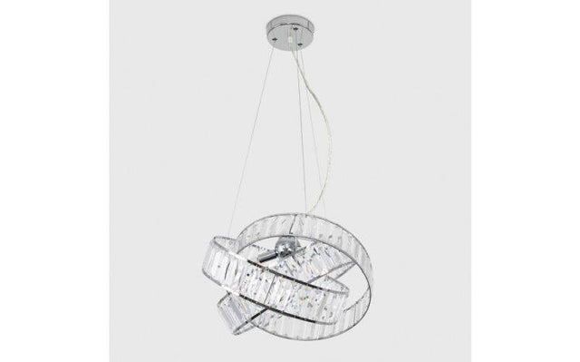 Hudson Chrome 3 Way Intertwined Rings Acrylic Ceiling Light - Comet Lighting