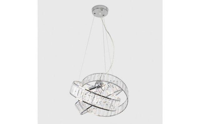 Hudson Chrome 3 Way Intertwined Rings Acrylic Ceiling Light - Comet Lighting