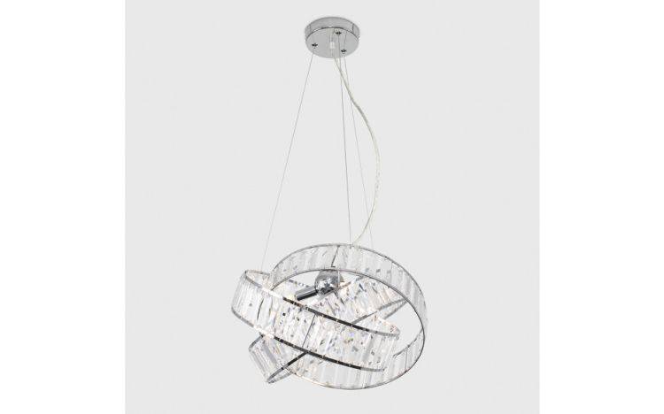 Hudson Chrome 3 Way Intertwined Rings Acrylic Ceiling Light - Comet Lighting