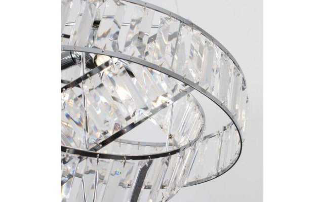 Hudson Chrome 3 Way Intertwined Rings Acrylic Ceiling Light - Comet Lighting