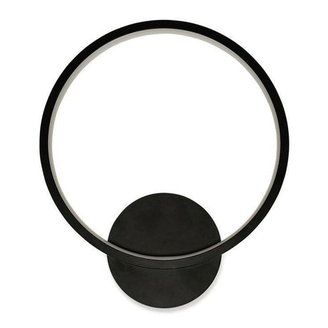 Infinity IP44 LED Circle Wall Light In Matte Black - Comet Lighting