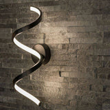 Infinity IP44 LED Single Twist Wall Light In Matte Black - Comet Lighting